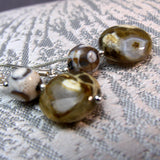 handmade jasper bead earrings
