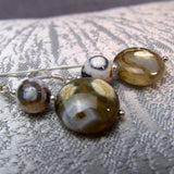 handcrafted semi-precious jasper bead earrings