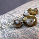 handmade semi-precious bead earrings uk