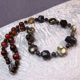 beaded brown necklace handmade semi-precious brown beads
