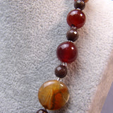 brown semi-precious stone beads