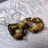 beaded jasper semi-precious bead earrings