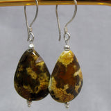 drop earrings jasper beads