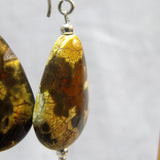 jasper teardrop shaped beads