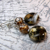 brown jasper bead earrings uk