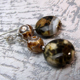 beaded jasper earrings