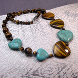 chunky heart shaped bead necklace handmade uk