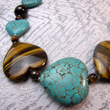 chunky heart shaped semi-precious beads
