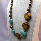 handmade heart shaped chunky bead necklace uk