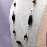 handmade smoky quartz & sterling silver necklace uk