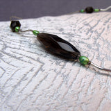 smoky quartz semi-precious bead