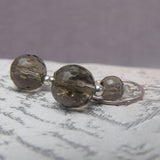 smoky quartz drop earrings