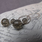 smoky quartz handmade bead earrings