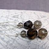 long drop smoky quartz earrings handmade uk