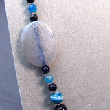 large chunky blue semi-precious beads