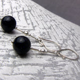 blue goldstone earrings handmade uk
