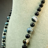 blue semi-precious agate beads