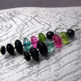 handcrafted long drop semi-precious earring design