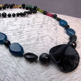 handmade semi-precious bead necklace unique design