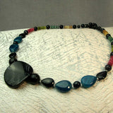 handcrafted beaded semi-precious stone necklace