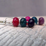 short drop semi-precious bead earrings handmade uk