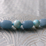 blue chunky semi-precious beads