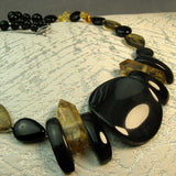 handmade chunky large semi-precious bead necklace