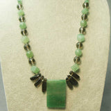 chunky green semi-precious bead necklace
