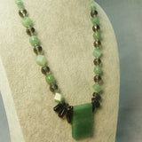 green aventurine chunky semi-precious bead neckalce