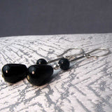 long handmade black onyx earrings longer lengtrh