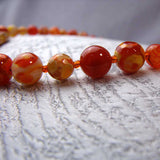 orange semi-precious beads