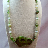 unique chunky green statement necklace handmade uk