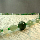 green semi-precious stone beads