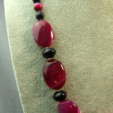 chunky pink semi-precious beads