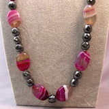 unique chunky semi-precious bead necklace