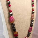 long chunky necklace handmade with a statement