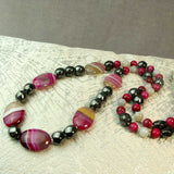 unique long statement necklace with chunky beads
