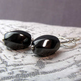 handcrafted hematite earrings semi-precious beads