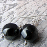 hematite bead earrings