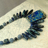 unusual handcrafted chunky statement necklace