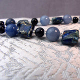 blue semi-precious stone beads