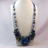 blue handmade statement necklace