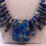 chunky blue semi-precious stone bead