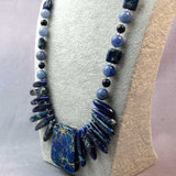 large chunky semi-precious stone statement necklace