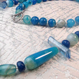 chunky blue semi-precious beads