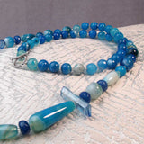 blue semi-precious beads uk