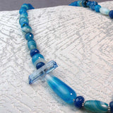semi-precious beads blue agate