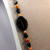 unique long statement necklace