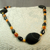 long chunky handmade statement necklace