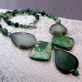 unique bold green statement necklace handmade uk